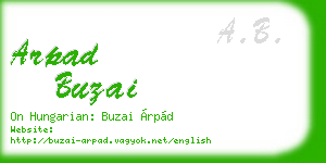 arpad buzai business card