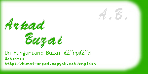 arpad buzai business card